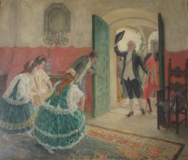 Escena de la vida colonial chilena